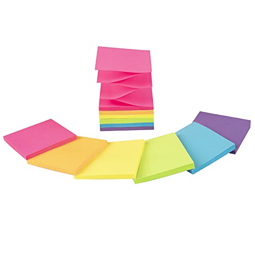 Pop-up Sticky Notes,3x3 in,12 Pads,Bright Colors Super Sticking Power Memo Pads, 6 Colors, Strong Adhesive - Image 4