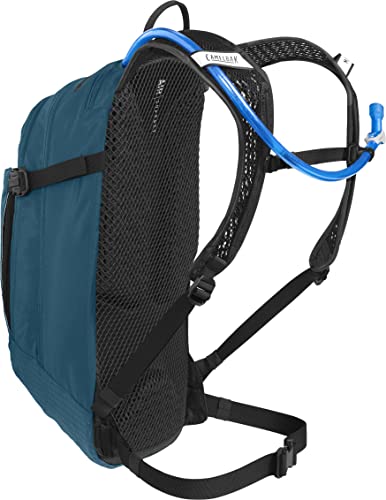 CamelBak M.U.L.E. 12 Mountain Biking Hydration Pack - Easy Refilling Hydration Backpack - Magnetic Tube Trap 100oz, Moroccan Blue/Black - Image 10