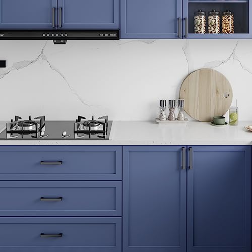 Cobbe 10 Pack Matte Black 5 Inch(128mm) Hole Centers Kitchen Cabinet Handles, Cabinet Pulls Kitchen Cabinet Hardware for Cupboard Drawer Handles Dresser Pulls - Image 3