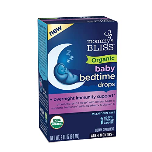 Mommy's Bliss Organic Baby Bedtime Drops + Overnight Immunity Support*, Promotes Restful Night, Melatonin Free, Age 4 Month+, 2 Fl Oz - Image 7