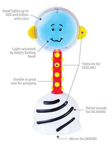 SmartNoggin NogginStik Developmental Light-Up Rattle - Encourage Developmental Milestones from Infant - 12 months - Image 8