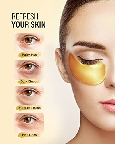 Maskiss 30-Pairs 24K Gold Under Eye Patches, Eye Mask, Eye Patches for Puffy Eyes, Eye Masks for Dark Circles and Puffiness, Collagen Skin Care Products - Image 7