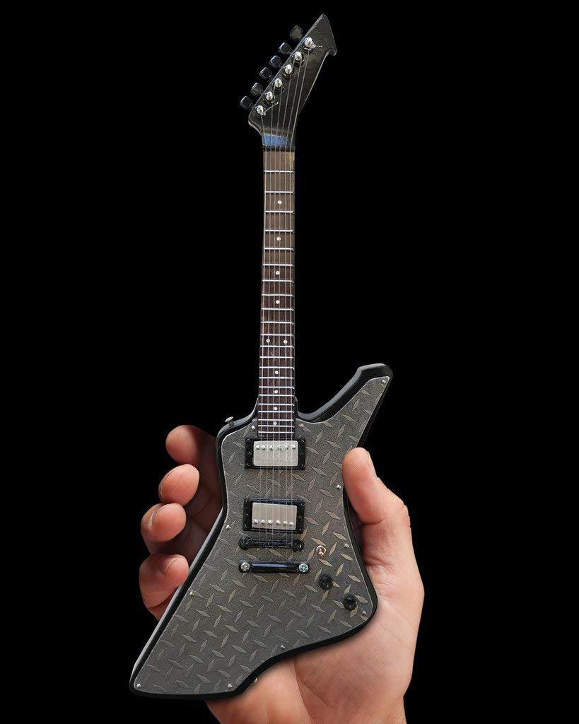 FanMerch Mini Guitar Metallica Collectible James Hetfield Diamond Plate Guitar Replica - Image 5