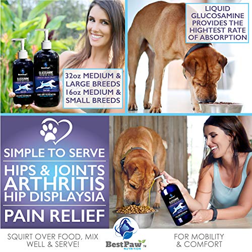 Best Paw Nutrition - Bacon Flavor Liquid Glucosamine for Dogs & Cats - Joint Supplement for Hip & Joint Pain Relief Pets Love - 32oz - Image 6
