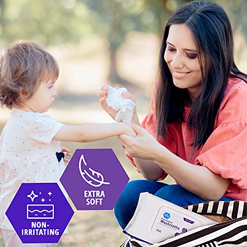 Medpride Disposable Premoistened Washcloths - Adult Cloth Wipes For Sensitive Skin- 8” x 12” Extra Soft Incontinence Wipes - Image 2