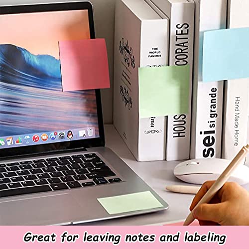 Sticky Notes 3x3 Inches Bulk 28 Pack 2800 Sheets Colored Self-Stick Pads, 100 Sheets/Pad, 4 Bright Colors (Yellow, Green, Pink, Blue) for Office Supplies, School, Home - Image 4