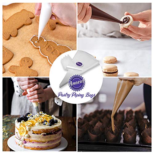 Anaeat Pastry Piping Bags Anti-Burst - Extra Thick 100 Pack Cake Decorating Bags, Disposable Cupcake Icing Bags for Cake, Cupcakes, Cookies & Frosting - Professional Baking Tools for Bakers (12") - Image 3