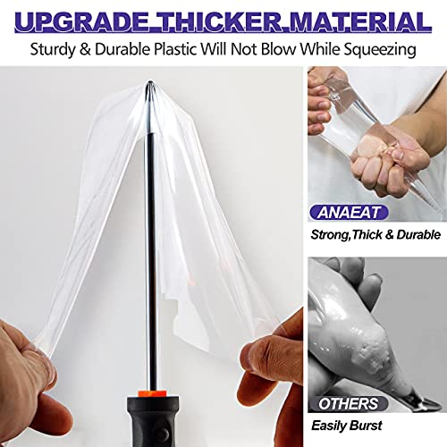 Anaeat Pastry Piping Bags Anti-Burst - Extra Thick 100 Pack Cake Decorating Bags, Disposable Cupcake Icing Bags for Cake, Cupcakes, Cookies & Frosting - Professional Baking Tools for Bakers (12") - Image 7