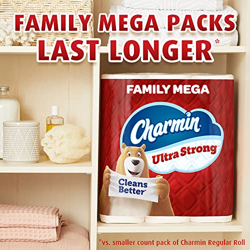 Charmin Ultra Strong Clean Touch Toilet Paper, 18 Family Mega Rolls = 90 Regular Rolls - Image 3