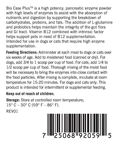 Thomas Pet Bio Case Plus - Pancreatic Enzymes for Dogs & Cats - Digestive Supplement - (12 Ounces, Powder) - Image 3