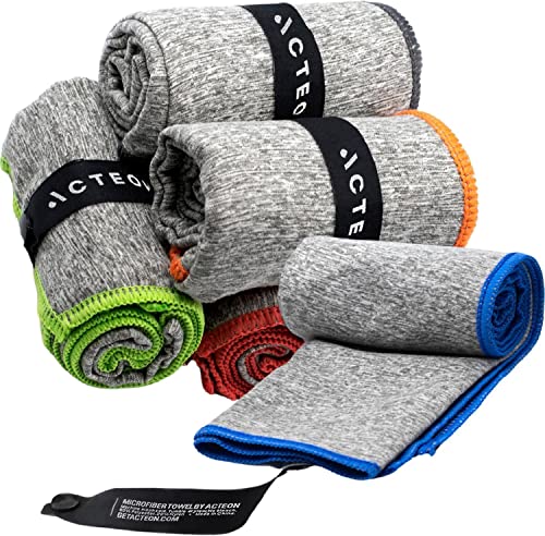 Acteon Microfiber Quick Dry Gym Towel, Silver ION Odor-Free Absorbent Fiber, Fast Drying, Men & Women Workout Gear for Body Sweat, Working Out, Towels - Image 2