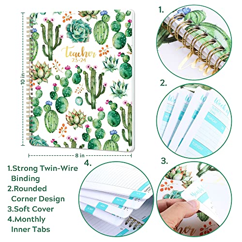 2023-2024 Teacher Planner - Lesson Planner 2023-2024 from July 2023 - June 2024, 8'' x 10'', Lesson Plan Book, Weekly & Monthly Lesson Planner with Quotes - Image 7