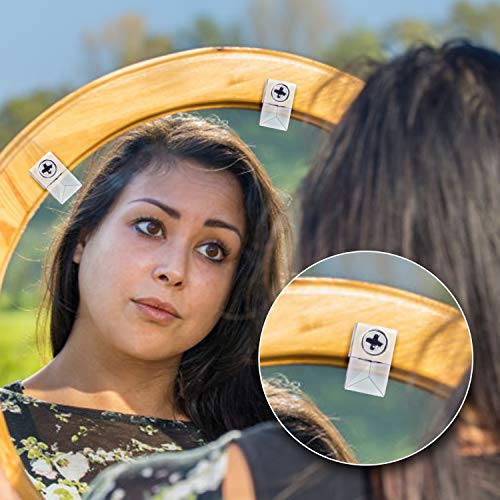 20 Pack Mirror Holder Clips Glass Retainer Clips Kit Mirror Hanging Kit Mirror Hanging Hardware with Screw and for Fixing Mirror Cabinet Door (Classic Style) - Image 3